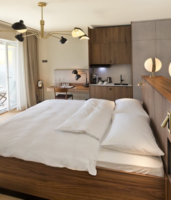 Designer Hotel room with Lakeview in Locarno Tessin Switzerland