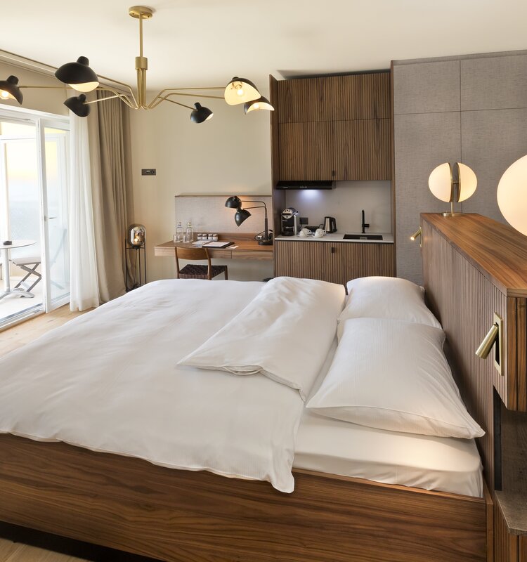 Designer Hotel room with Lakeview in Locarno Tessin Switzerland