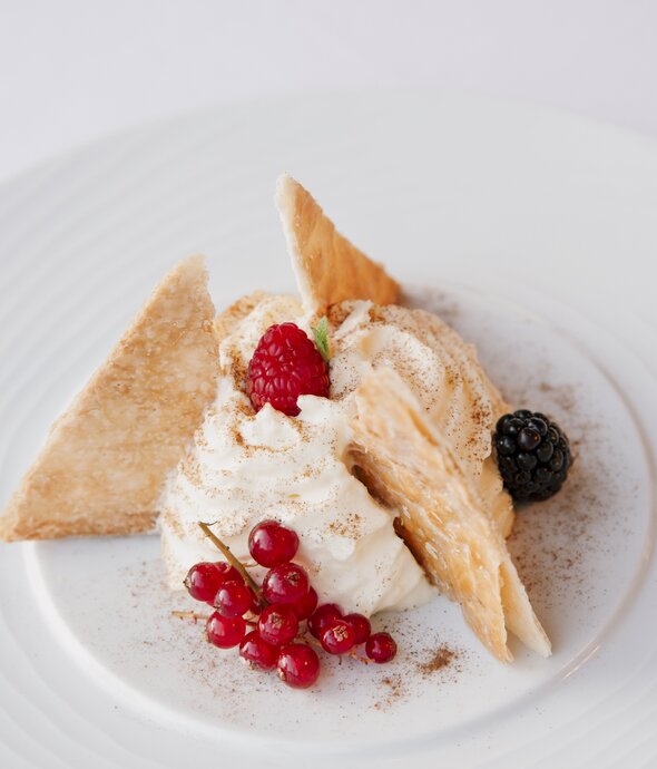 Dessert vom Restaurant in Locarno