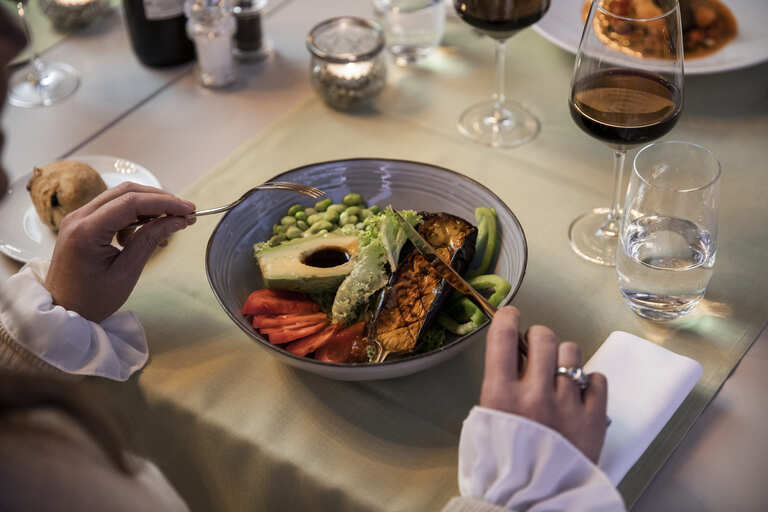Vegetarisches Gourmet Menu Vegetarisches Gourmet Menu im Restaurant in Locarno